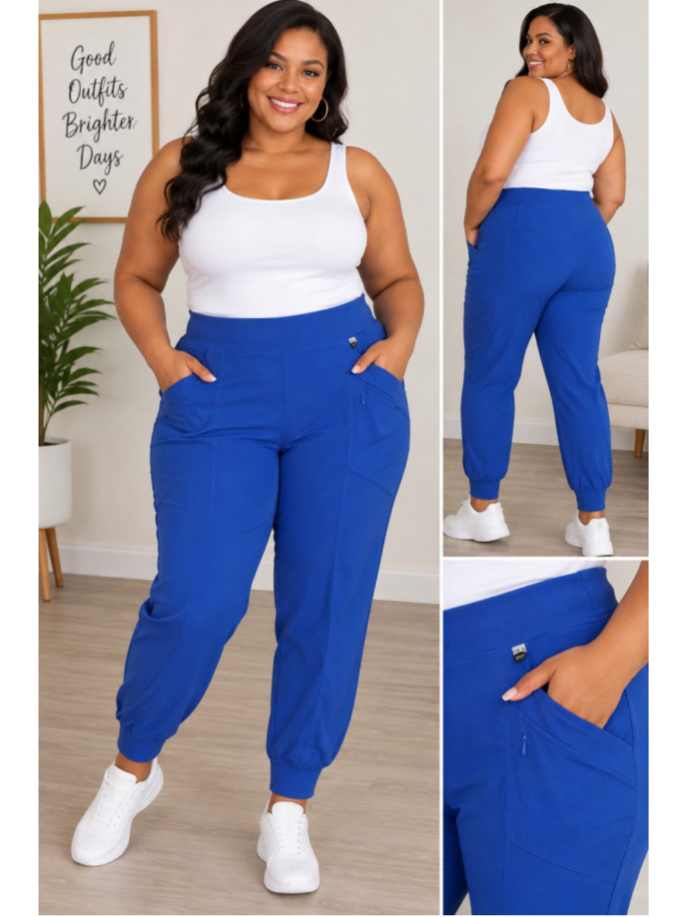 Women's ClimateRight by Cuddl Duds Blue Jogger Pants Size XL